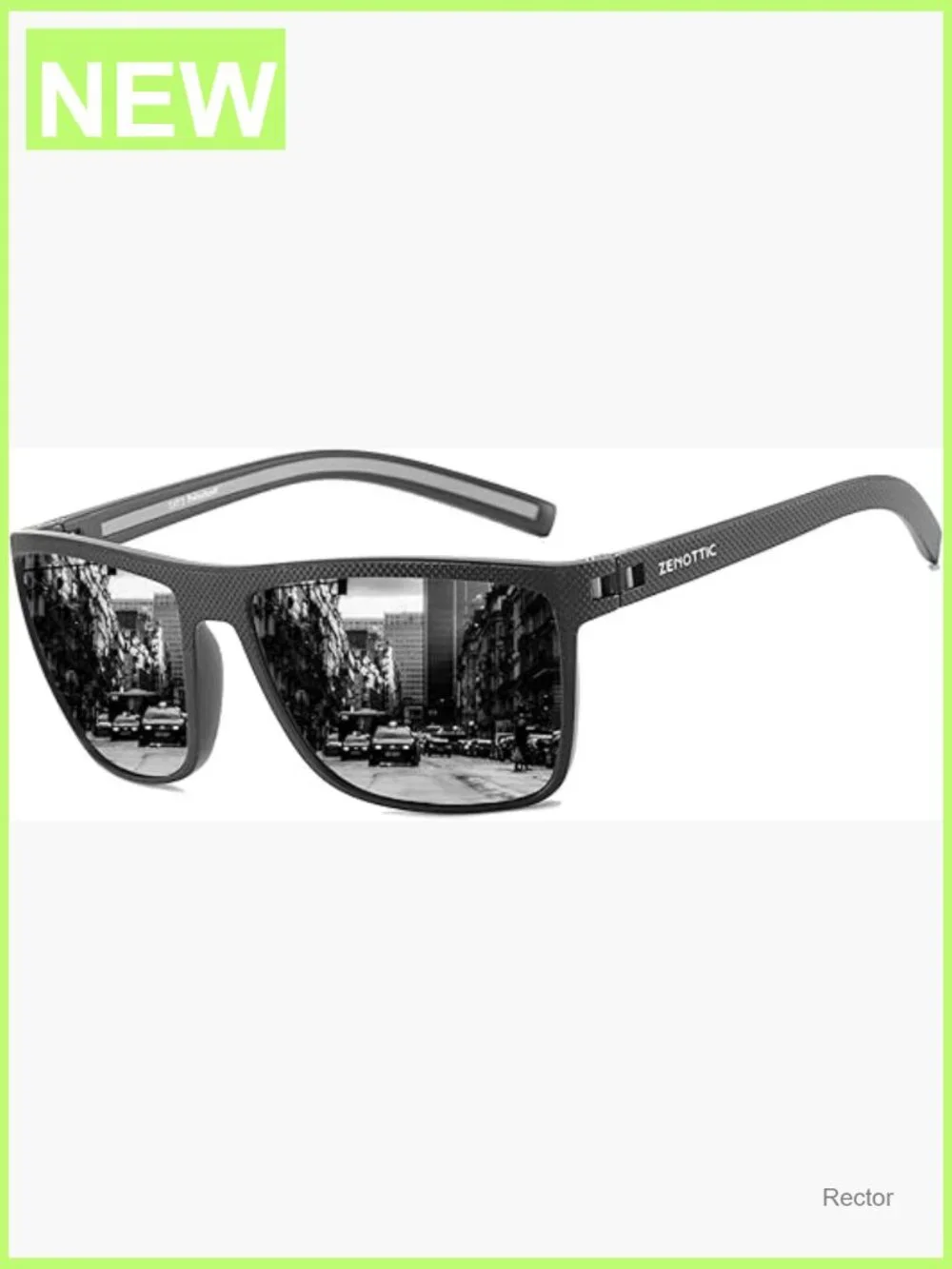 Polarized Sunglasses for Men UV400 TR90 Frame Lightweight Square Sun Glasses